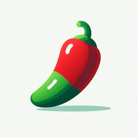 Hot chili pepper on a white background. Vector illustration. Eps 10のイラスト素材
