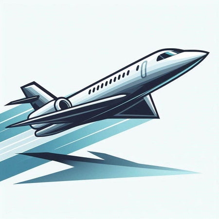 Airplane in the sky. Vector illustration of a passenger plane.のイラスト素材
