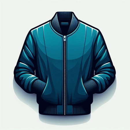 Men's jacket with a hood. Vector illustration of a man's jacket.のイラスト素材