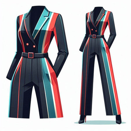 Fashionable clothes for women. Cartoon style. Vector illustration.のイラスト素材