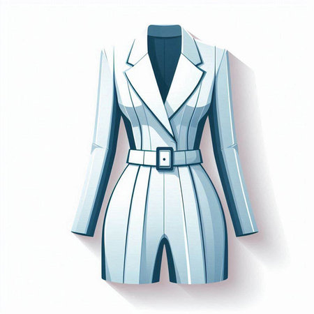 Fashionable women's suit on a white background. Vector illustration.のイラスト素材