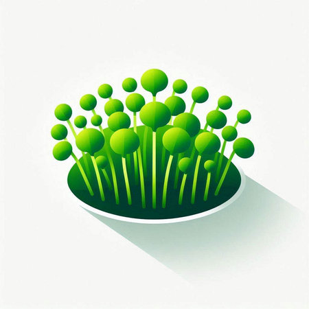 Microgreens on white background. Vector illustration. Eps 10.のイラスト素材