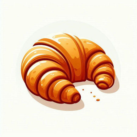 Croissant icon. Realistic illustration of croissant icon for web designのイラスト素材