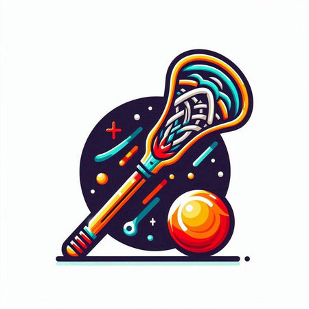 Magic wand and ball isolated on white background. Vector illustration in cartoon style.のイラスト素材