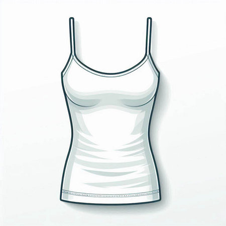 Women's sleeveless shirt. Vector illustration. EPS 10.のイラスト素材