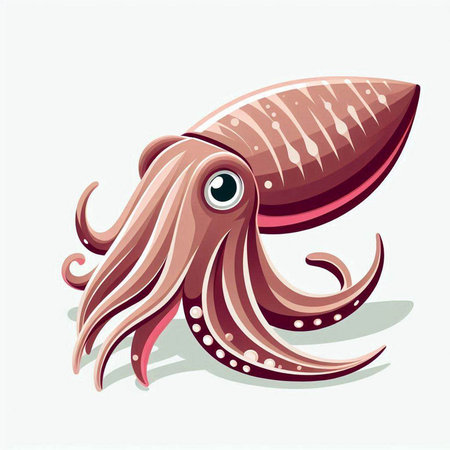 Octopus isolated on white background. Vector illustration. Eps 10.のイラスト素材