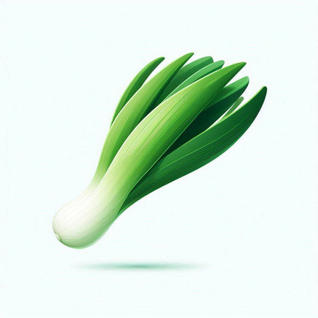 Green onion isolated on white background. Vector illustration. Eps 10.のイラスト素材