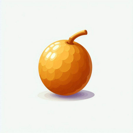 Illustration of orange fruit on a white background, vector illustration.のイラスト素材