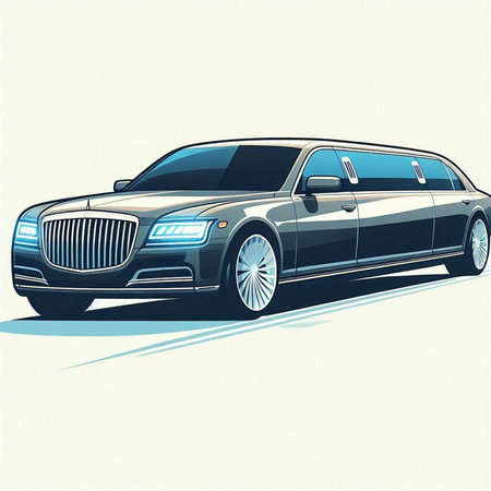 Illustration of a luxury limousine. Vector illustration. EPS 10のイラスト素材