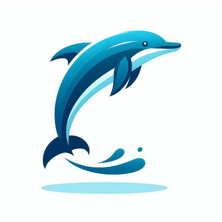 Dolphin vector logo design template. Dolphin icon. Dolphin symbol.のイラスト素材
