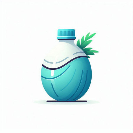 Plastic bottle with water. Vector illustration in a flat style.のイラスト素材