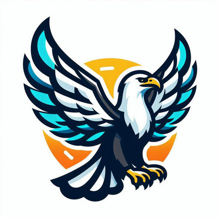 Eagle mascot logo design. Eagle vector logo design. Eagle vector logo design. Eagle logo designのイラスト素材