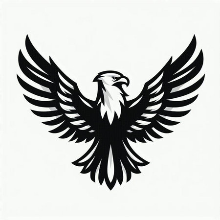 Eagle logo on a white background. Vector illustration for your designのイラスト素材