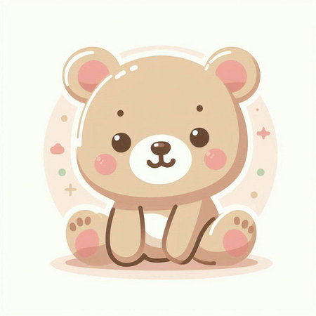 Cute teddy bear vector illustration. Cute cartoon character.のイラスト素材