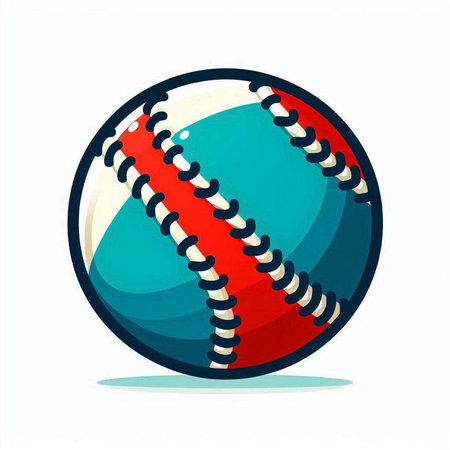 Baseball ball icon. Vector illustration. Isolated on white background.のイラスト素材