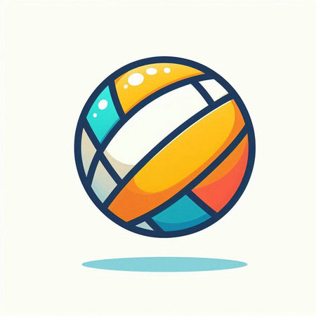 Volleyball ball icon, vector illustration. Flat design style.のイラスト素材