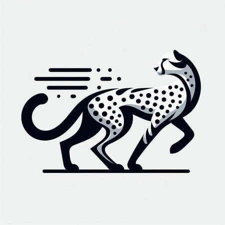 Cheetah, cheetah, cheetah vector logoのイラスト素材