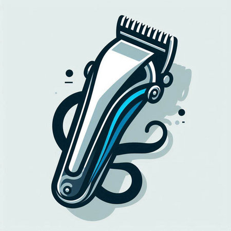 Hair clipper. Vector illustration of hair clipper. Hairdressing equipment.のイラスト素材