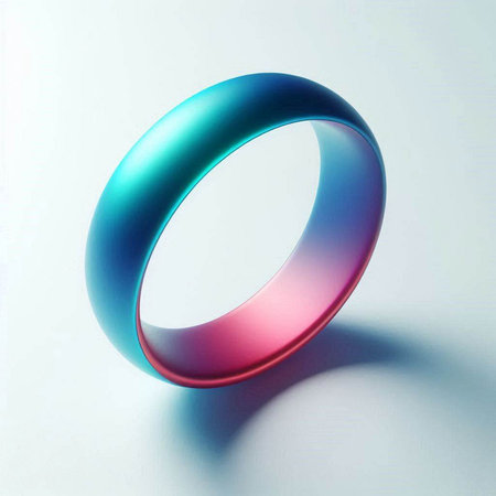 Wedding rings on a white background. 3D render.のイラスト素材