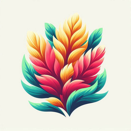 Colorful abstract flower vector illustration. Can be used as a greeting card, invitation card for wedding, birthday and other holiday and summer background.のイラスト素材