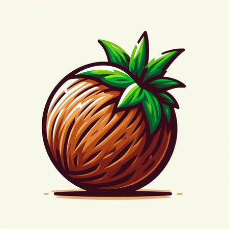 Coconut icon, vector illustration, eps10, no transparencyのイラスト素材