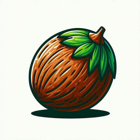Illustration of a coconuts isolated on a white background.のイラスト素材