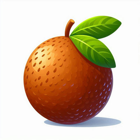 Illustration of orange fruit on a white background. Vector illustration.のイラスト素材