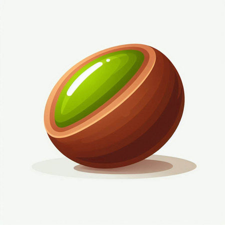 Illustration of a chocolate candy on a white background, vector illustrationのイラスト素材