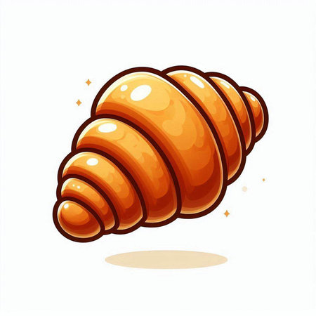 Croissant icon isolated on white background. Vector Illustration.のイラスト素材