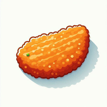 Illustration of a Bitter Melon on a white background.のイラスト素材