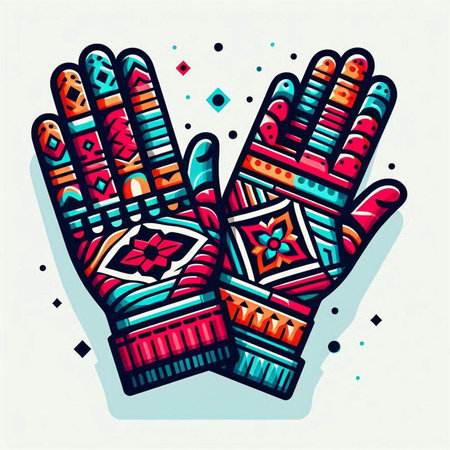 Hamsa hand. Colorful vector illustration for your design.のイラスト素材