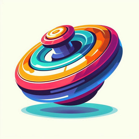 Cartoon colorful abstract sphere. Vector illustration isolated on white background.のイラスト素材