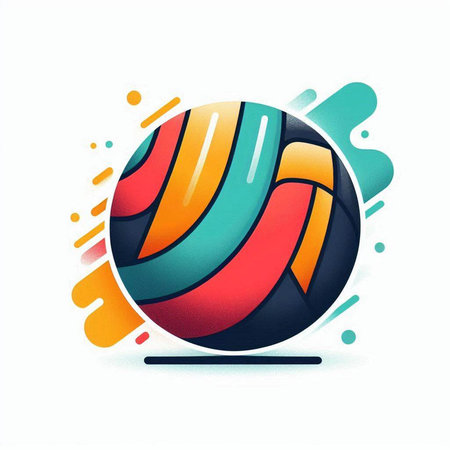 Colorful abstract background with ball. Vector illustration. Eps 10.のイラスト素材