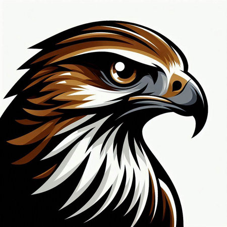 Eagle head isolated on white background. Vector illustration. Eps 10.のイラスト素材