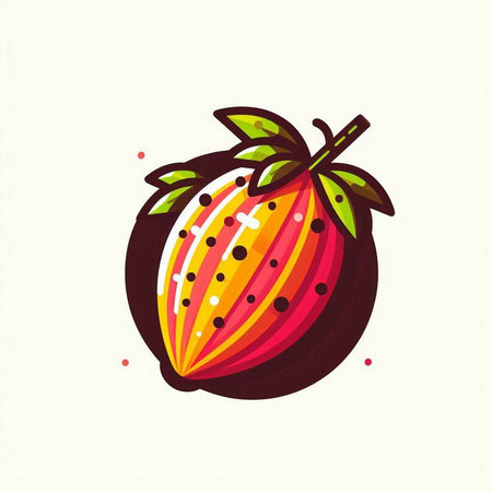 Strawberry icon. Vector illustration isolated on a white background.のイラスト素材