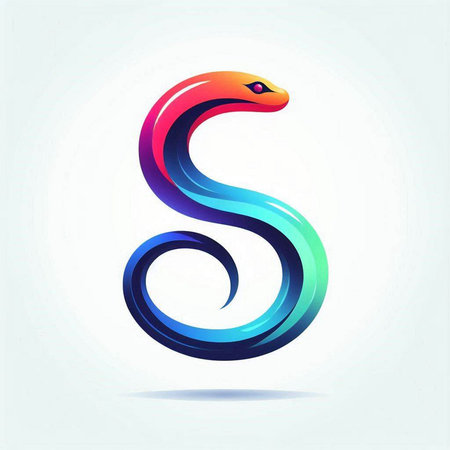 Letter S snake icon. Vector design template elements for your application or corporate identity.のイラスト素材