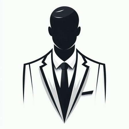 Businessman in a suit. Vector illustration. Eps 10 file.のイラスト素材