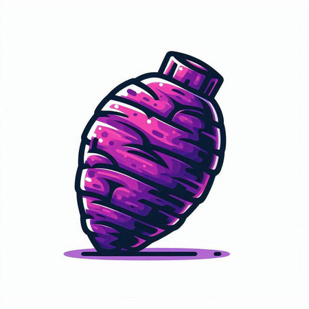 Illustration of a sweet potato on a white background. Vector illustration.のイラスト素材