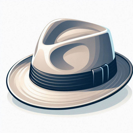 Illustration of a hat on a white background. Vector illustration.のイラスト素材