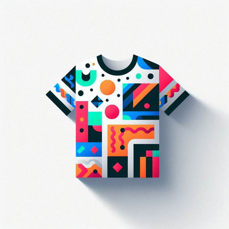 T-shirt with abstract pattern. Vector illustration. Eps 10.のイラスト素材