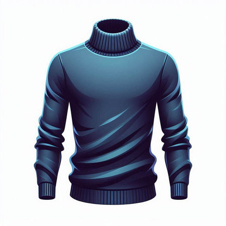 Men's sweater on a white background. Vector illustration. Eps 10.のイラスト素材