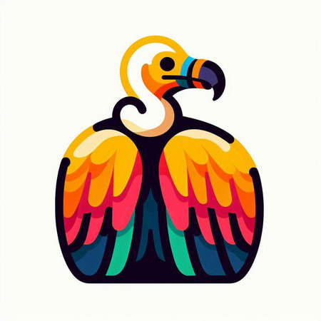 Vulture design element. Vector illustration. Isolated on white background.のイラスト素材