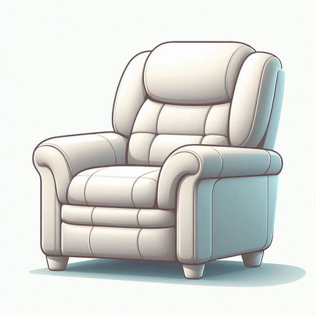 Comfortable armchair isolated on a white background. Vector illustration.のイラスト素材