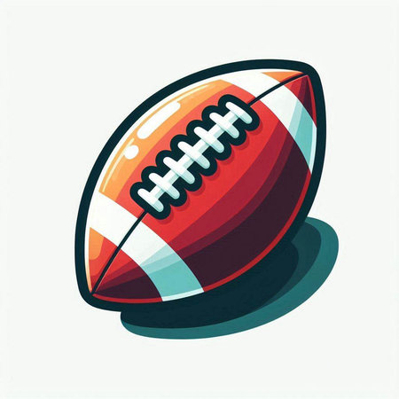 american football ball on white background, vector illustration eps10のイラスト素材