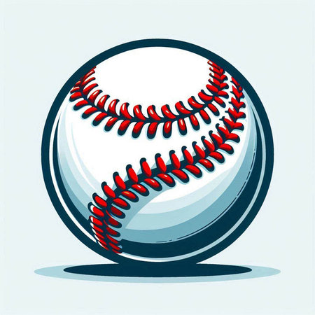 Baseball ball isolated on white background. Vector illustration. Eps 10.のイラスト素材