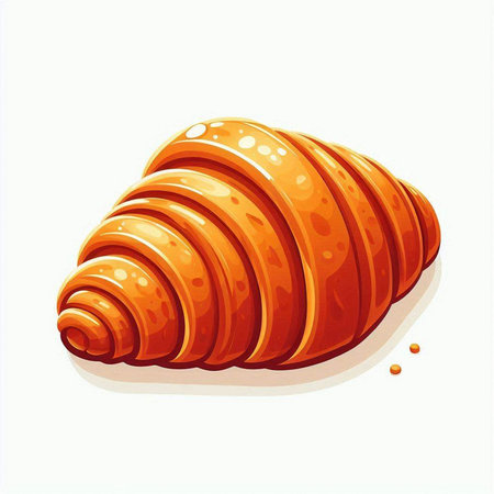 Croissant isolated on white background. Vector illustration. Eps 10のイラスト素材