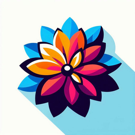 Flower icon on white background. Vector illustration. Eps 10.のイラスト素材