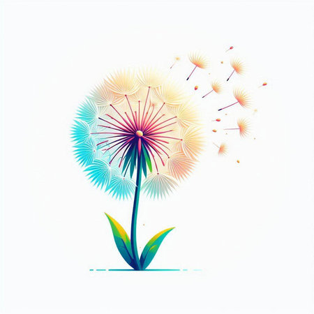 Abstract dandelion flower background. Vector illustration. Eps 10.のイラスト素材
