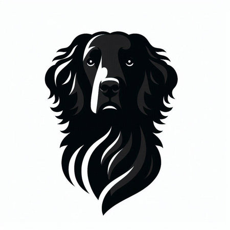 Portrait of a purebred Retriever dog. Vector illustration.のイラスト素材