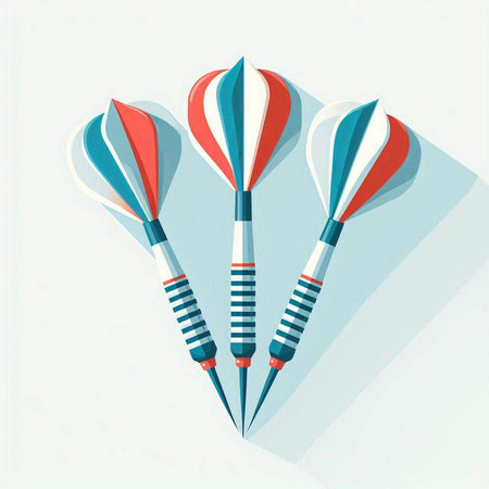 Darts on a white background. Vector illustration. Eps 10.のイラスト素材